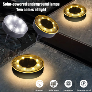 Lampe <span class=keywords><strong>solaire</strong></span> à disque pour extérieur, jardin, pelouse, étanche, lampes souterraines, projecteur, lampes enterrées, éclairage au sol, <span class=keywords><strong>spot</strong></span> lumineux décoratif - Product Image 6