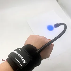 Custom Logo UV LED Lash Lamp Portable Wrist UV Light with Silent Foot Pedal Switch for Eyelash Extension Hand Wrist Led UV Lamp