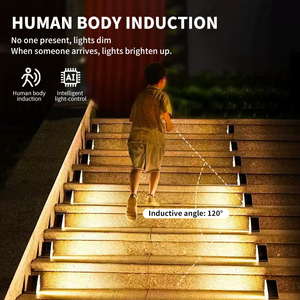 Lumière solaire LED sans fil à haute luminosité, lumière blanche chaude, détecteur crépusculaire, <span class=keywords><strong>pour</strong></span> jardin, <span class=keywords><strong>balcon</strong></span>, allée, escalier, IP65 étanche, petite taille - Product Image 3