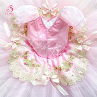 T0577 Usine fournissant des costumes de ballet professionnels classiques en tulle rose pour poupées de fée