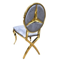 Chaises de banquet grises en métal doré de qualité supérieure pour les organisateurs d'événements
