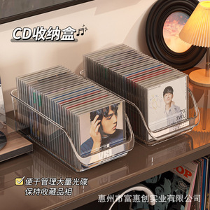 Estante para CD, caja de almacenamiento de escritorio para CD, discos de vinilo, discos ópticos y cintas, estante de exhibición de álbumes - Product Image 4
