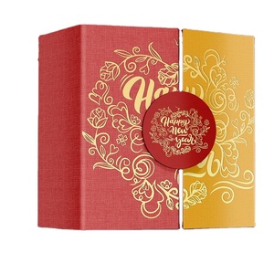 New Year Festive Gift Box Custom Flexography Two Side Open Creative Cosmetics Garment <strong>Hamper</strong> Paper Box with logo - Product Image 5
