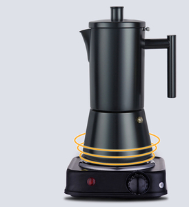 Cafetière Moka italienne moderne en acier inoxydable avec logo personnalisé, contrôle de température thermostatique, 3-6 tasses, compatible induction - Product Image 3