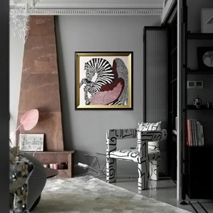 Série rétro américaine européenne encadrée Art mural Peinture sur soie tropicale - Product Image 6