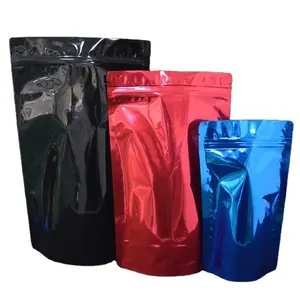 custom factory supply Resealable Smell Proof aluminum foil bag with zipper coffee packaging stand up pouch mylar bag