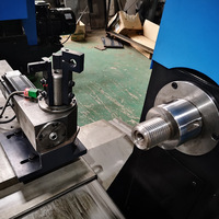 Machine à filer CNC automatique simple et économique X-550, précision de positionnement de 0,04 mm, 3 stations d'outils, traitement des métaux Keyuan 808