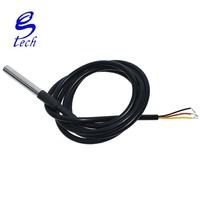 Harga Bagus DS1820 Paket Baja Tahan Karat Tahan Air DS18b20 Probe Suhu Sensor Suhu Ds18b20 dengan Papan