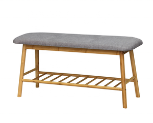 Organizador de Sapatos de Bambu com Design Moderno, Estofado, Independente, Dispositivo de Troca para Móveis de Casa e Sala de Estar - Product Image 1