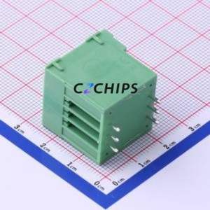 KF2EDGVHM-3.81-2*3P Plug-in Terminal Block Through hole,P=3.81mm Board-to-Board / Socket - Closed Screw Fixing 2x3P 3.81mm - Product Image 1