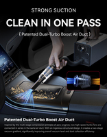 Portable Mini 12V 65W 150PSI 1800A Air Pump Compressor Multifunctional Jump Starter Car Battery Tire Inflator Power Bank Vacuum