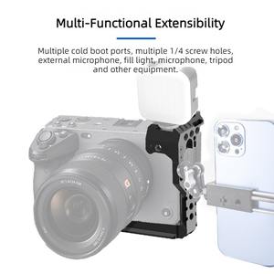 YEAH OTAN Rail Cold Shoe Demi-cage complète interchangeable pour caméra <span class=keywords><strong>Sony</strong></span> <span class=keywords><strong>FX30</strong></span> FX3 avec trou fileté de localisation ARRI 3/8 ''1/4'' - Product Image 3