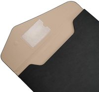 Carpeta de archivos A4 de cuero PU, portadocumentos, estuche impermeable para Portafolio, cierre magnético, carpeta de sobre de cuero negro para negocios