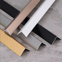 Vente en gros de profilé d'angle en L en usine de carrelage en forme d'angle en L en aluminium