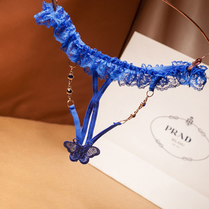 <span class=keywords><strong>Perizoma</strong></span> Sexy da Donna in Pizzo Trasparente <span class=keywords><strong>con</strong></span> Decorazioni in Strass, Design Traforato e Stile Aperto sul Davanti - Product Image 5