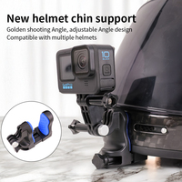 Support de fixation réglable antidérapant en silicone et plastique pour mentonnière de casque de moto Kaliou Factory pour caméra d'action