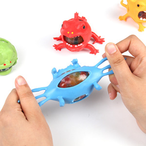 Nouveauté en promotion : Jouets anti-stress en TPR en forme d'animaux (Requin, Raisin) à presser, à étirer, à modeler, à rebond lent et doux pour enfants - Product Image 1