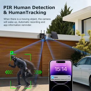 Caméra Solaire IP PTZ 4G 3K à Double Objectif, Double Vue, Détection Humaine, CCTV, Kit WiFi Solaire, Routeur Solaire <span class=keywords><strong>4</strong></span> Canaux - Product Image 4