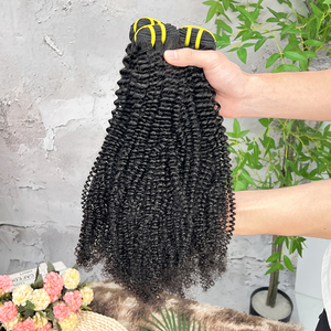 ผมหยิกแบบ Kinky Curly แท้ 100% จากกัมพูชา แบบเป็นมัด ขายส่ง สำหรับผู้ค้าส่ง ผมดิบ เรียงเกล็ดผมอย่างดี - Product Image 4