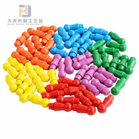 Prix de gros Dames chinoises en bois Pièce en bois coloré Meeple Échecs Pion Pièces pour enfants Adultes Jeu de société