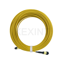 Kabel Patch Fiber Optik 24 Core Single Mode G657A2 MPO M-MPO Tipe B LC SC untuk Pusat Data