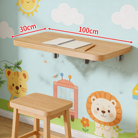 Tables pliantes en bois 40 cm Bureau mural Bureau mural à suspendre contre le mur Comptoir Étagère Table à vin Décoration de la maison