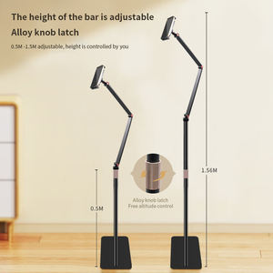 Nuovo Design all'ingrosso di 360 gradi di rotazione regolabile telescopico telefono pieghevole <span class=keywords><strong>Tablet</strong></span> Stand Holding per Vlogging o riprese - Product Image 1