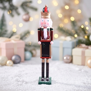 Hand Carved Painted 4FT Large Wooden <b>Nutcracker</b> for Christmas Retail Villa Home Holiday Gift Decor - Product Image 4