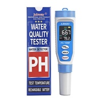 Medidor de pH Digital Recargable JUBWAY con Precisión de ±0.05, Probador de Calidad del Agua ATC para Acuarios, Agua Potable y Laboratorio
