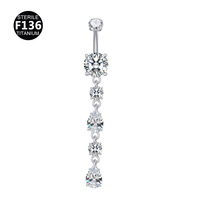Anneau de nombril en titane ASTM F136 poli miroir, bijoux de corps, vente en gros personnalisée, fournisseur OEM, directement de l'usine, ODM