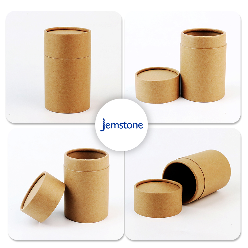 Factory Round Kraft Paper Tube Packaging for Tea Biodegradable Cardboard Paper Tube