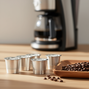K-Cups réutilisables en acier inoxydable, paquet de 4 pour cafetière Keurig 1.0, filtre à café rechargeable, dosettes permanentes - Product Image 2