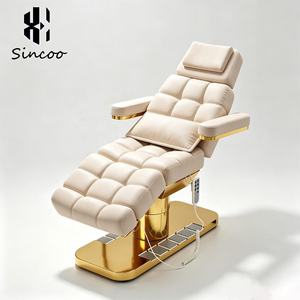 2026 Trending Luxury Custom Colors Curved Velvet Beauty Facial <b>Bed</b> 3 Motor Electric Spa Massage Lash <b>Bed</b> - Product Image 4