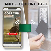 NOUVELLE Carte Métallique Multifonctionnelle NFC en Acier Inoxydable Mat Carte de Membre Numérique Accès Évolutif + Carte d'Accès Promotionnelle Verte