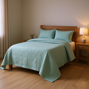 Juego de Cubrecama Reversible Royal Comfort Tamaño Queen, 100% Poliéster, Diseño Sólido Cosido, para Dormitorio - Product Image 2