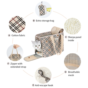 Truelove Mới Đến Tất Cả Các Mùa Ngoài Trời Mèo Con Chó Vật Nuôi Tàu Sân Bay Túi Vải Cotton Lưới Thoáng Khí Dễ Dàng Làm Sạch Sản Phẩm Vật Nuôi Nhà Phân Phối - Product Image 2