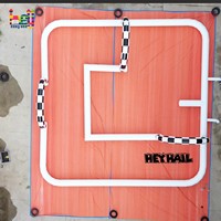 Arène de course géante gonflable pour voitures tamponneuses, piste de karting, pour enfants et adultes, en PVC commercial