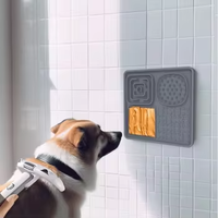 Tapis de léchage multifonctionnel personnalisé pour chien, apaisant et à alimentation lente, en silicone, pour massage et bain, à fixer au mur