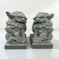 Offre Spéciale : Paire de Statues de Lions Gardiens Chinois en Granit Sculpté à la Main (Chiens Foo de Pékin) – Sculpture en Pierre Feng Shui pour la Protection des Portails