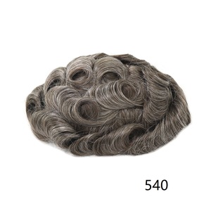 ด้านหน้าลูกไม้Toupeeสําหรับผู้ชายผมมนุษย์สีเทาMan Hair Patchที่มองไม่เห็นชาย<span class=keywords><strong>ผม</strong></span>Capillaryเทียม - Product Image 6