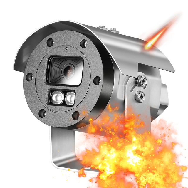 GA-EX3FI-M8SS HIK-Core Style 4K 8MP 304 316 Stainless Steel Explosion Proof IP POE Surveillance Security Night Vision Camera