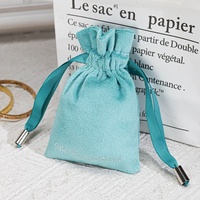 Mini pochette en velours durable pour bijoux avec cordon de serrage, sac à poussière en velours personnalisé avec logo pour accessoires