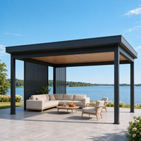 Pergola motorisée rétractable en aluminium à commande tactile pour jardin extérieur – Fabricant en gros