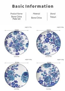 Assiettes de table en porcelaine fine céramique écologique modernes, très demandées, pour cadeaux d'affaires - Product Image 2