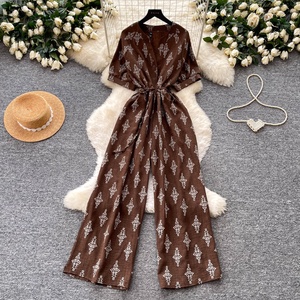 Nuevo Mono con Cuello en V 2026, Pantalones Anchos de Pierna Recta con Estampado de Puntos, Cintura Alta, Estilo Casual - Product Image 5