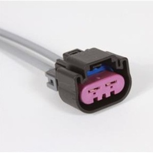 Connector For Cadillac Escalade Chevrolet Engine Cooling Fan Motor 13580874 2 Position <b>Black</b> With Purple Insert - Product Image 3