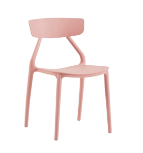 Modern Red Rope Cushioned Hotel <b>Chair</b> with Open <b>Back</b> and Tapered Legs Stackable Outdoor Furniture Contemporary Design - Product Image 6