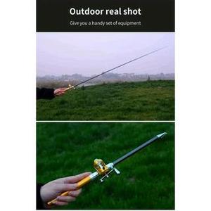 Canne à pêche télescopique Metabest 2m en alliage d'aluminium, compacte, légère, pour la pêche sur glace et en eau douce - Product Image 4