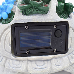 Lampe solaire de jardin en résine en forme de grenouille et de tortue, décor extérieur LED résistant à l'eau, autoportante, alimentée par l'énergie solaire - Product Image 4