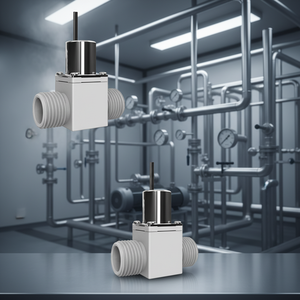 Válvula de Retención de Plástico con Diafragma de 1/2 Pulgada y Control Electromagnético por Solenoide para Sistemas de Purificación de Agua y Riego - Product Image 1